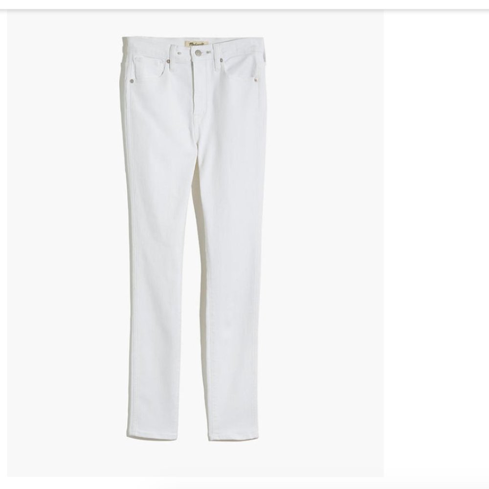 10" High-Rise Skinny Jeans in Pure White 25T